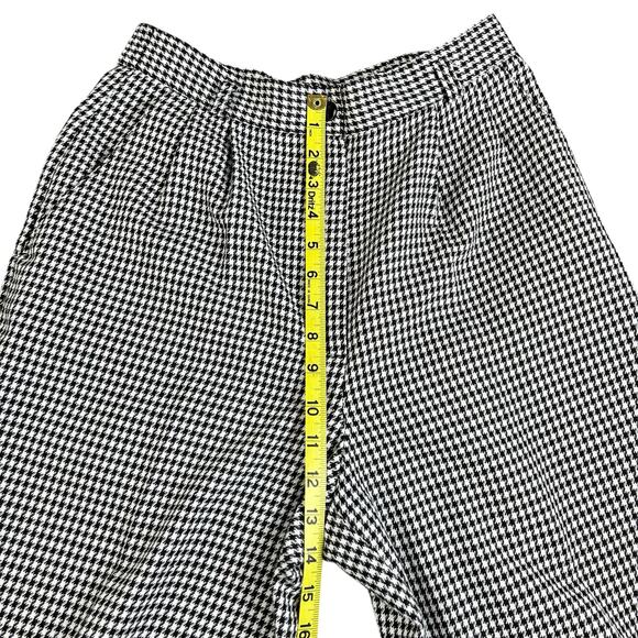 Norton McNaughton Houndstooth Dress Pants Size 10 Black White Pleated Officewear - Picture 8 of 10